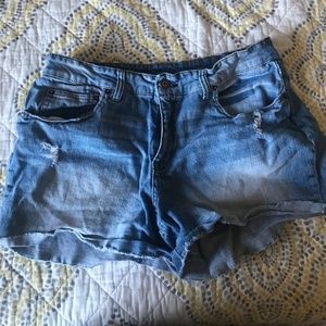 Ripped Jean Shorts